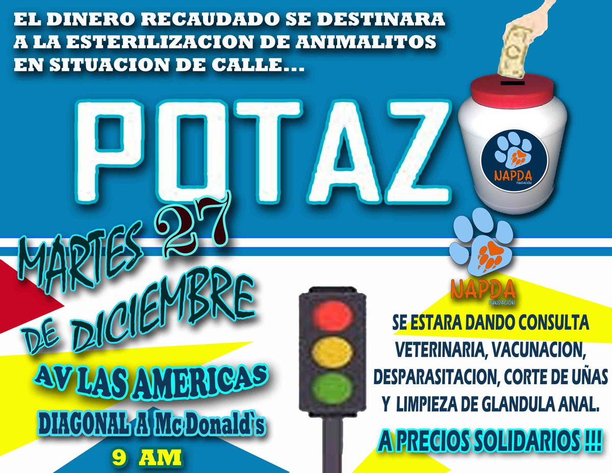 FUNDA NAPDA ESTARA REALIZANDO UN POTAZO MAÑANA EN MERIDA #granpotazo #colabora #datuaporte #salvaunavida #esteriliza #nocompresadopta