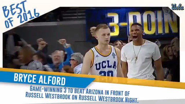 We're looking back at some of our memorable 2016 Bruin moments.
1/7: @UCLAMBB's @balford20 nails the game-winner 🏀 in front of @russwest44!