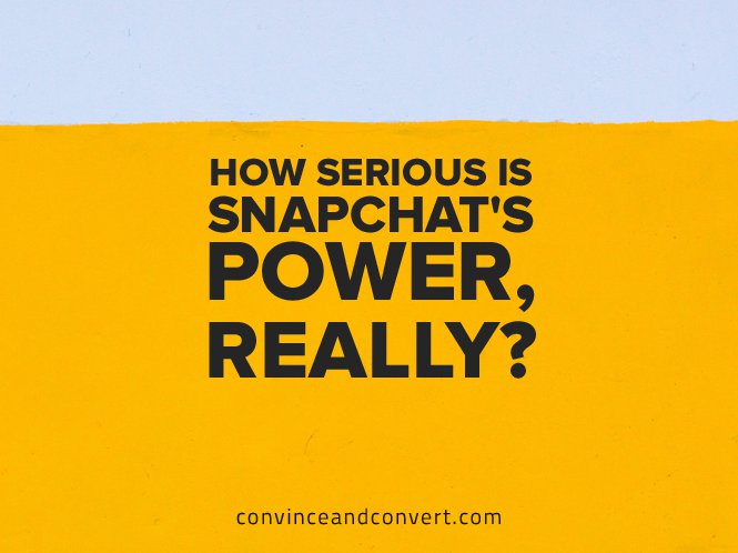 socalsocialite's tweet photo. How Serious Is Snapchat’s Power, Really? #sem https://t.co/siDiDp3CZv https://t.co/4PEotdSddC