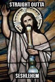 basicmemez's tweet image. Jesus saving the sesh since 2017 years ago 
 #seshlehem #meme