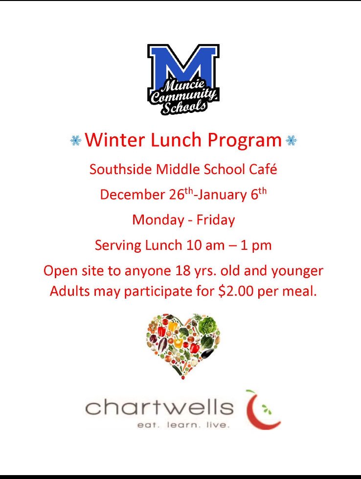 SV_MCS's tweet photo. Please spread the word to others regarding the Winter Lunch Program! Thank you! 🌟🌟🌟 https://t.co/CLWRJpzjiF