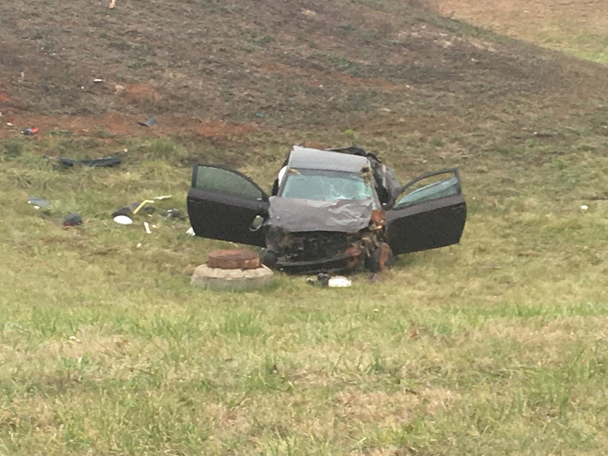 Breaking rollover accident on I485 in Mint Hill. transported one