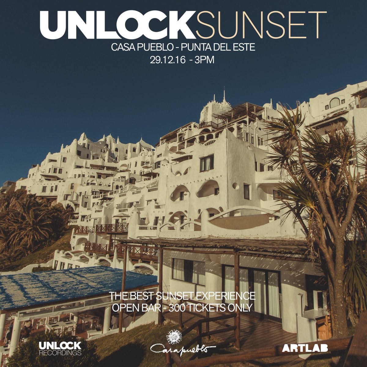 unlocke's tweet photo. El 29.12.16 llega #UNLOCKSunset: un evento exclusivo en el espectacular @museocasapueblo. Más detalles en https://t.co/mbw1tMP8lT https://t.co/9mbDBBGh4X
