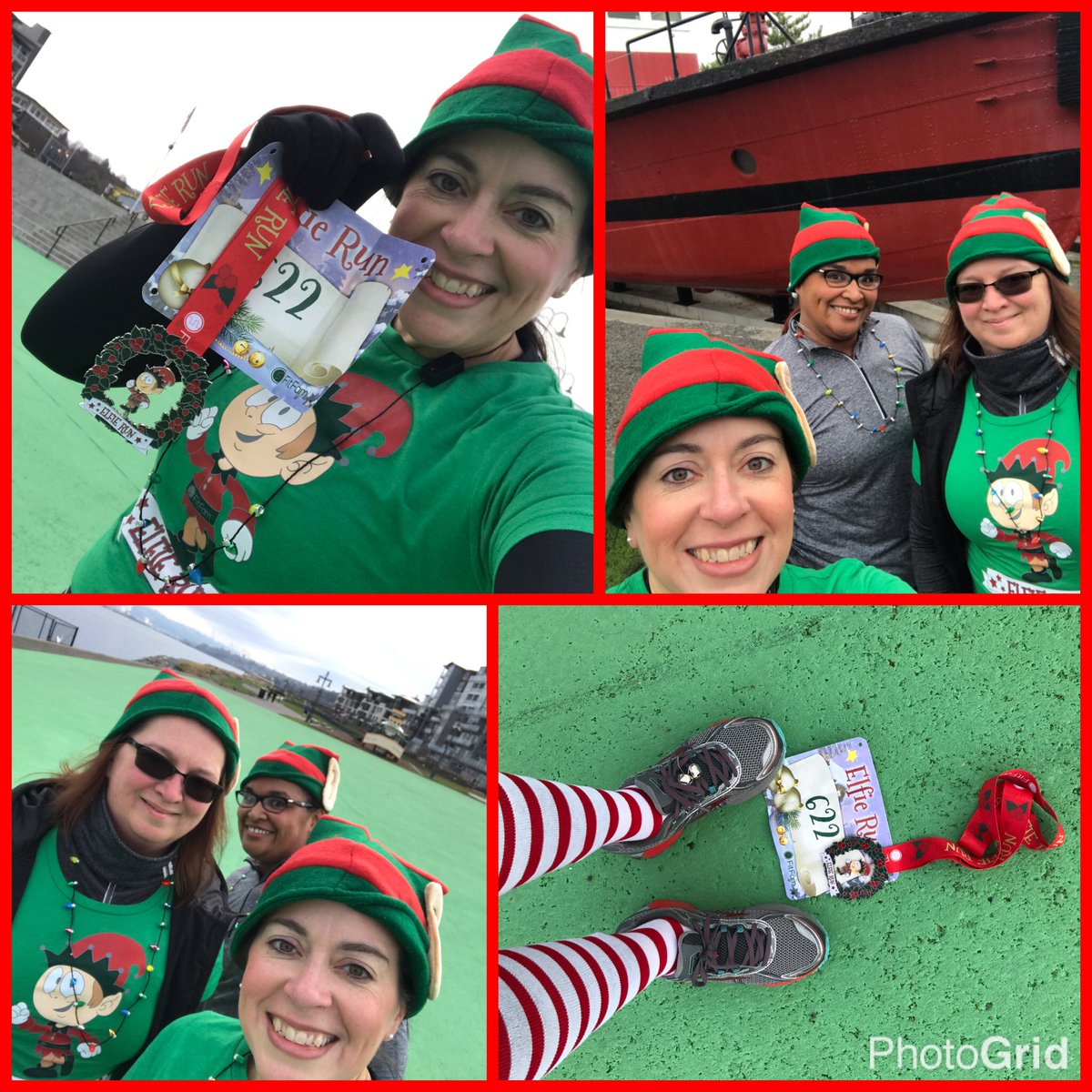 aceason's tweet photo. Elfie Run 5K at Point Ruston! Found some great red and green on our route! @ElfieRun https://t.co/twjkdWfq2Z