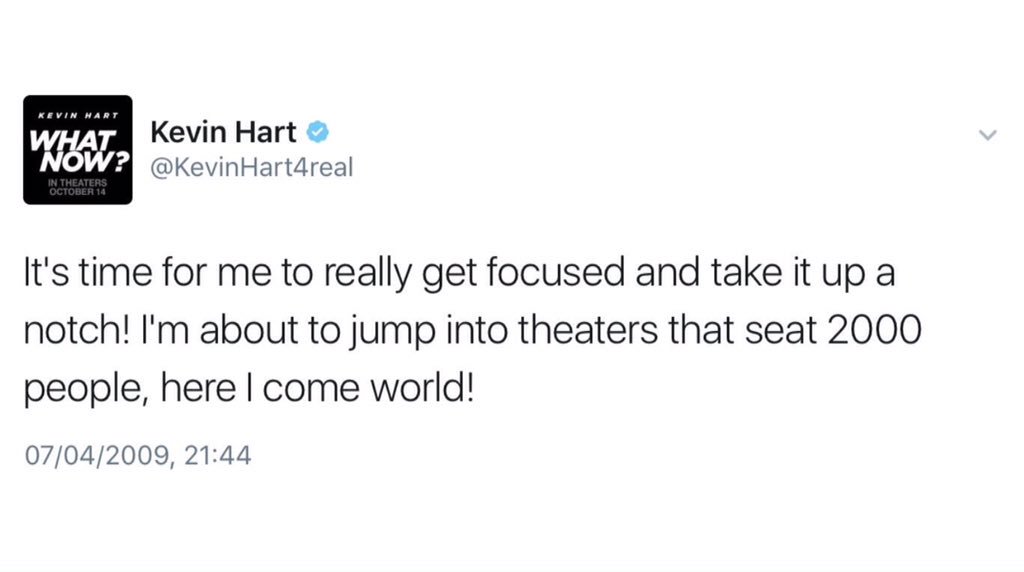 FamousRewind's tweet image. Less than 8 years later and @KevinHart4real stadium tours are being sold out within minutes. 💯