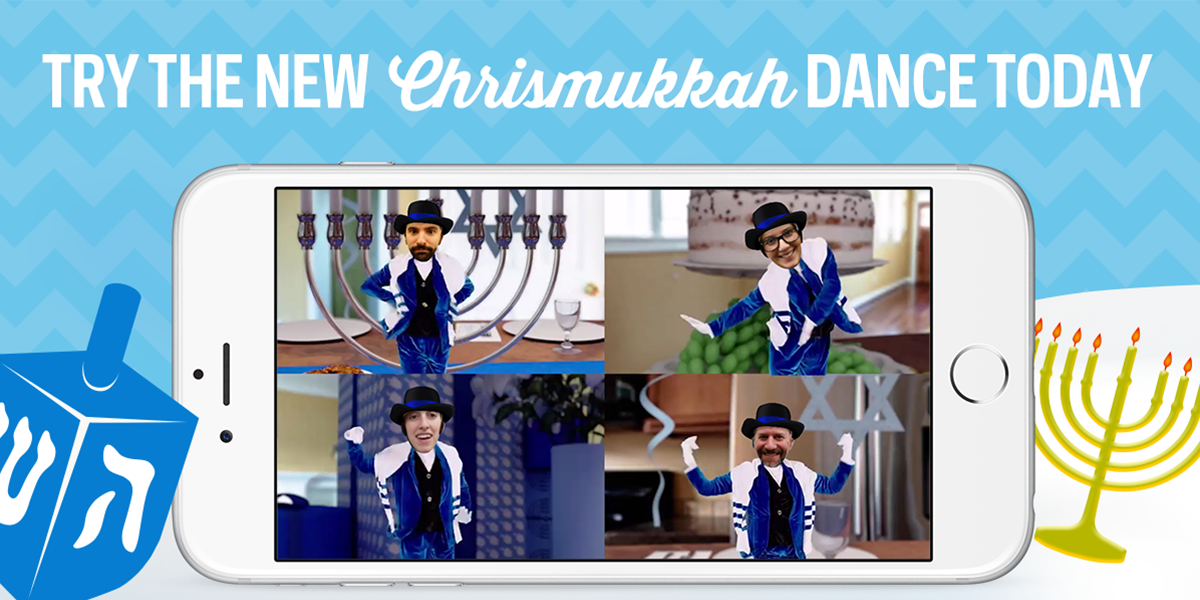 Happy Hanukkah! Be an elf AND mensch in our ‘Chrismukkah’ dance with @MenschOnABench today! #ElfYourself bit.ly/2iwP3b4