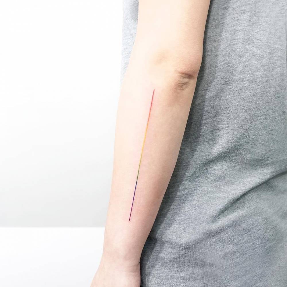 Straight Line Arm Tattoos