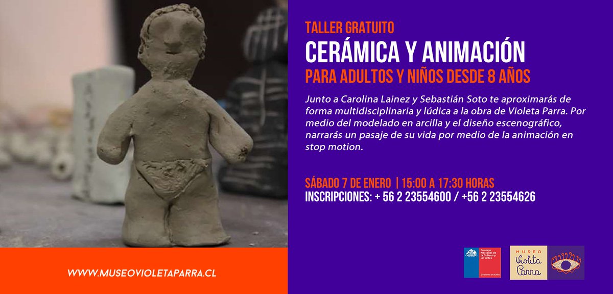 museovparra's tweet photo. Ya abrimos las inscripciones para los primeros talleres del año 2017. Inscribirte llamando a telefónicos: +56223554600 +56223554626 (: https://t.co/r5WucHsh7S