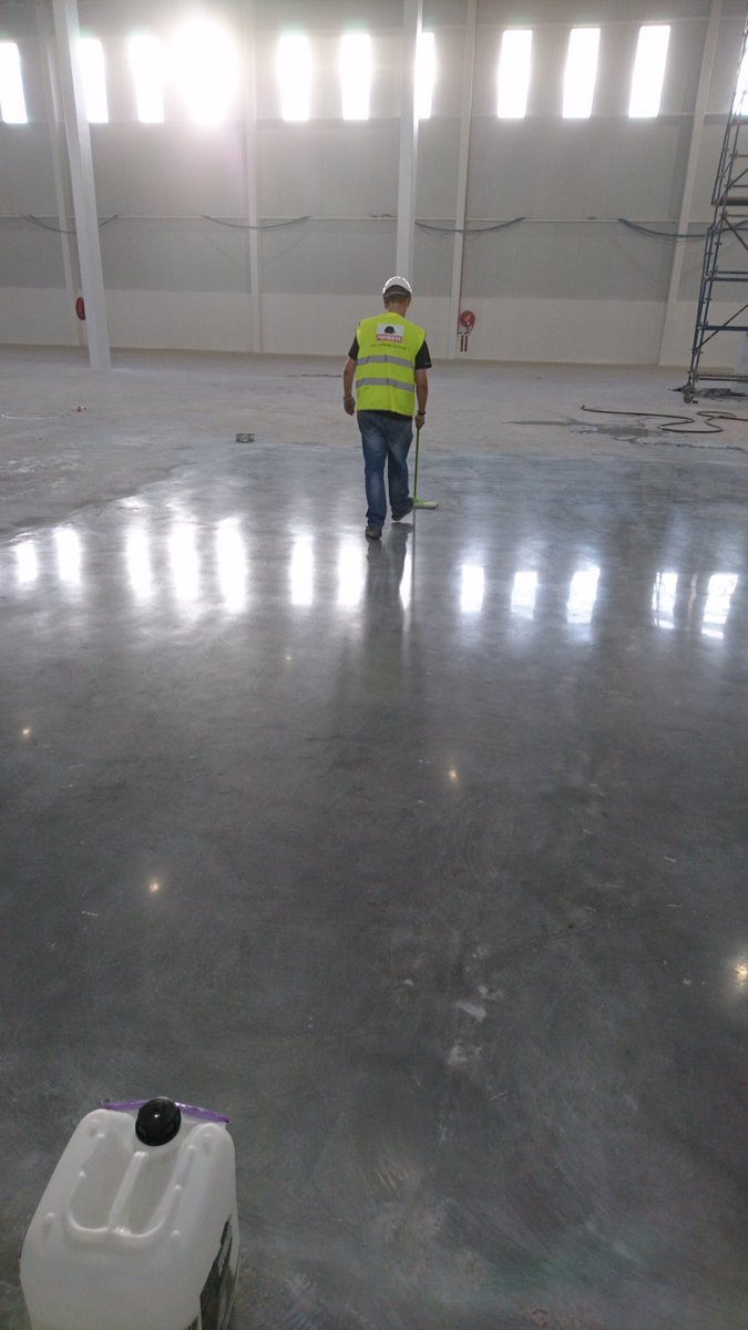 PrimekssSA's tweet photo. Primekss Microterrazzo - first polishing in South Africa. https://t.co/90LVZ4Cn3J