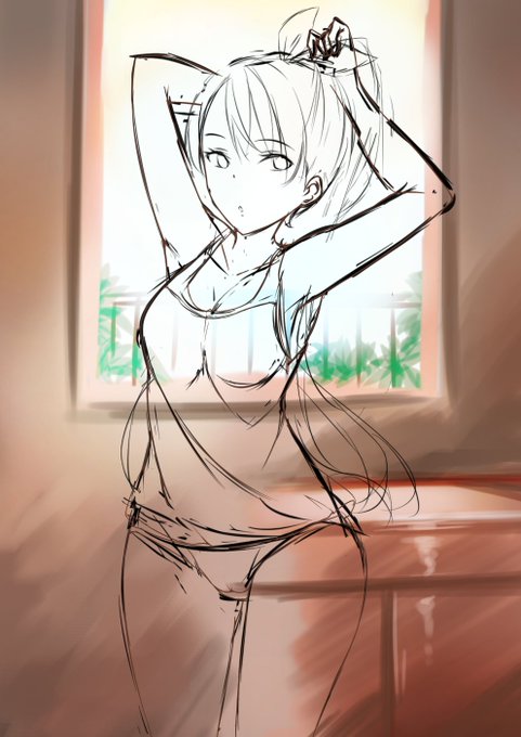 下書き
腕上げと腋の練習

#落書き 