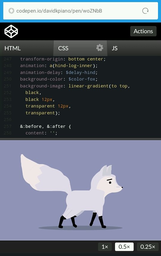 yannickdecosse's tweet image. I&apos;m enjoying 【CSS Snow Fox】 | codepen.io/davidkpiano/pe… #animation #css #nojavascript