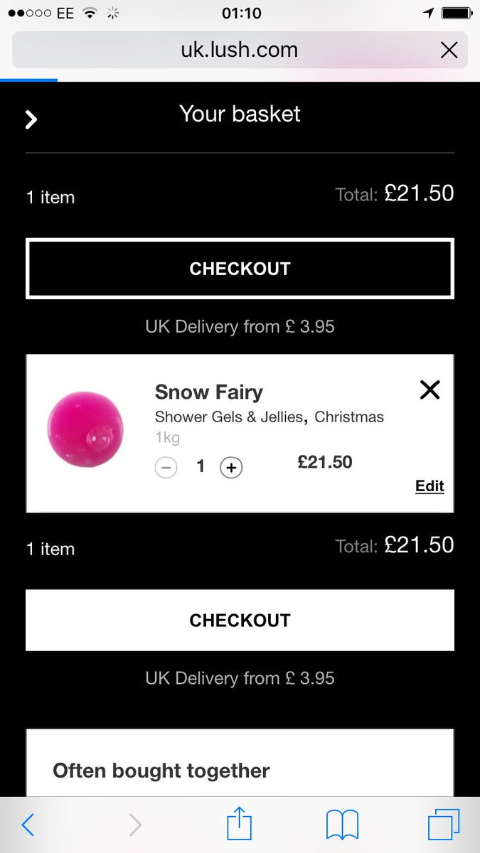Yolanda_Kingdon's tweet photo. @LushLtd thought it was 50% off?I've been waiting since midnight last night-refreshing the lush website-7 waiting lines-website didn't work https://t.co/uAAHZreFOm