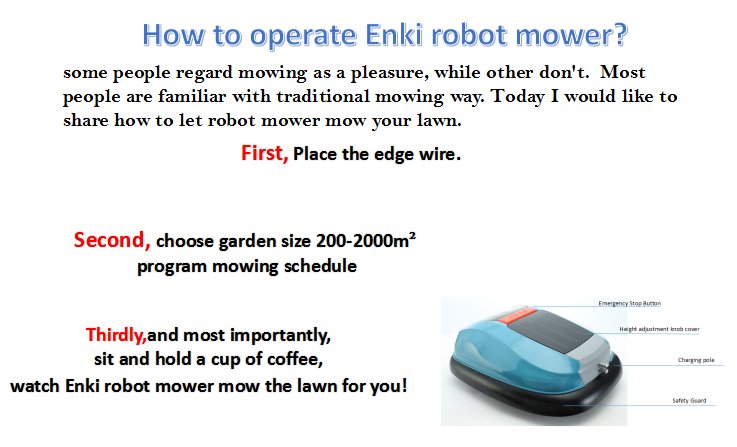 robot_mower's tweet image. Many customer ask me is how to operate robot mower. Today I&apos;d love to share how to operate Enki robot mower.