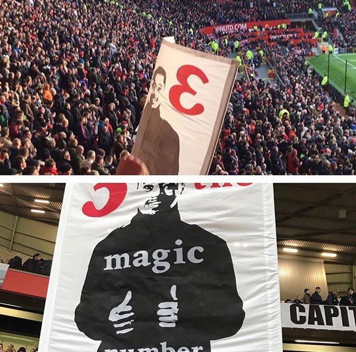 utdreport's tweet photo. Photos: Evra's appreciation of #mufc flag at OT vs Sunderland [ig patrice.evra] https://t.co/3N3A2dXxdk