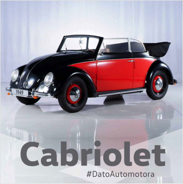 automotora's tweet photo. El primer #Volkswagen Cabriolet comenzó su producción en 1949 y fue diseñado por Wilhelm Karmann. #DatoAutomotora https://t.co/zQqBnxM7WT