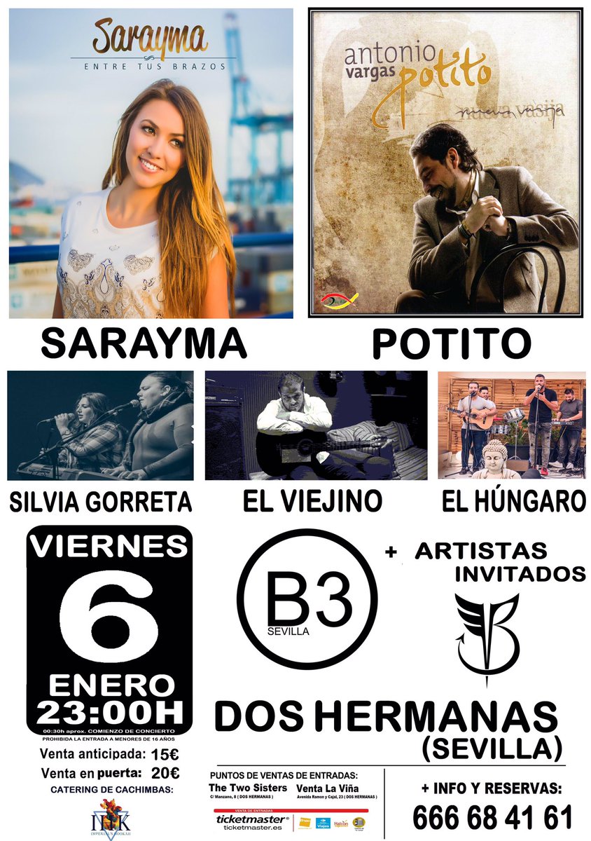 Próxima parada en el FESTIVAL FLAMENCO B3 SEVILLA, VIERNES 6 de Enero....