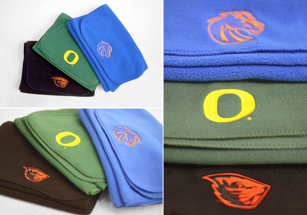 Man, it's cold out there! Make sure to grab your favorite team's scarf and stay warm! #Embroidery #OregonDucks #OregonBeavers #BoiseBroncos