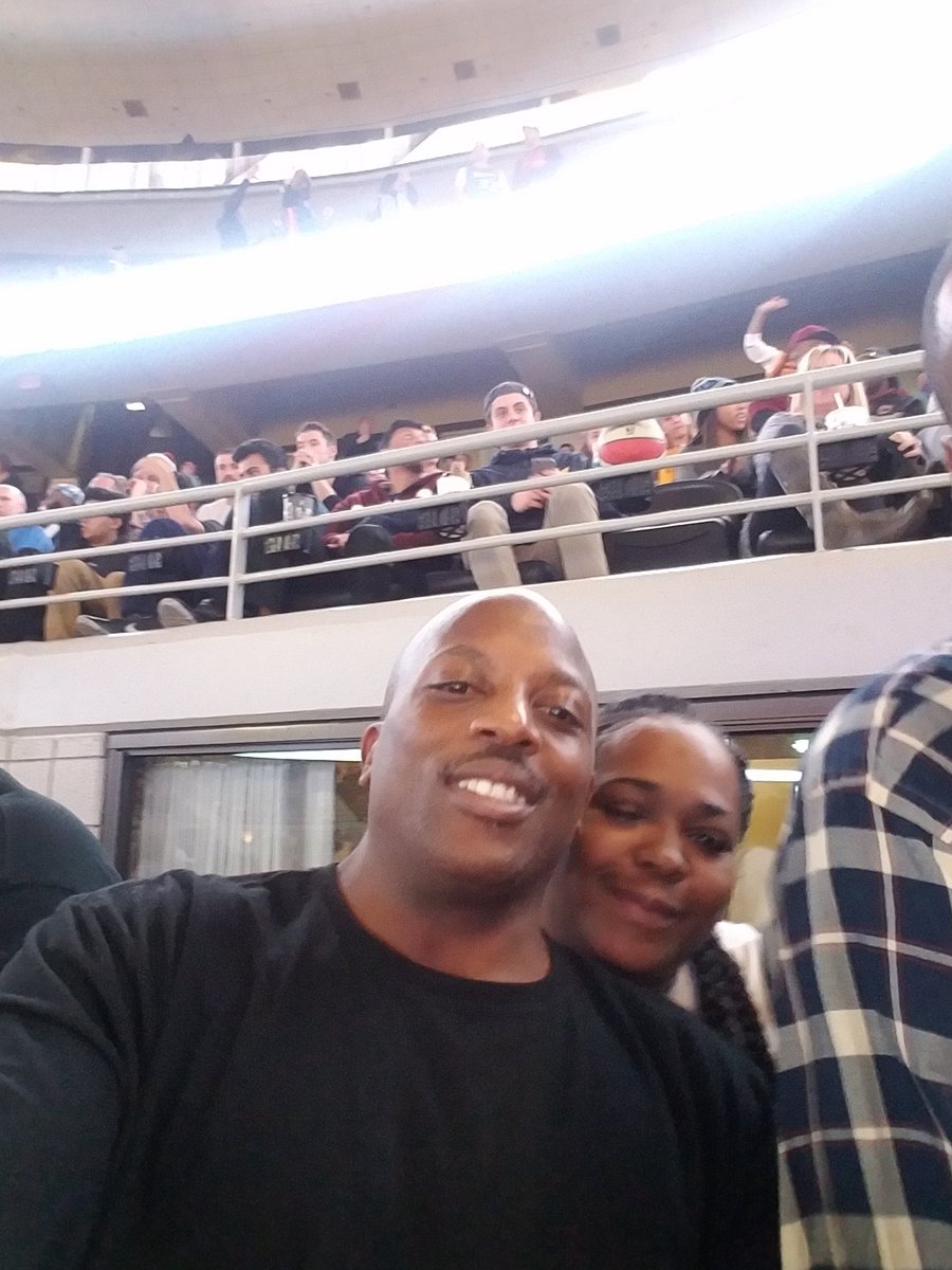 At pistons game with my wifey