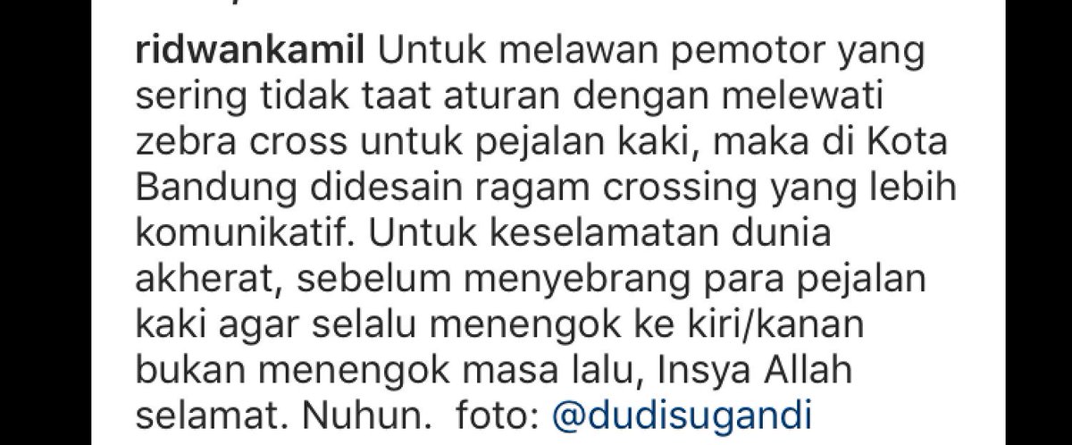 ridwankamil's tweet photo. Utk melawan pemotor yg sering langgar aturan lalin, Zebra cross di Kota Bandung didesain ulang untuk lebih komunikatif. https://t.co/eKQd8AOaBf