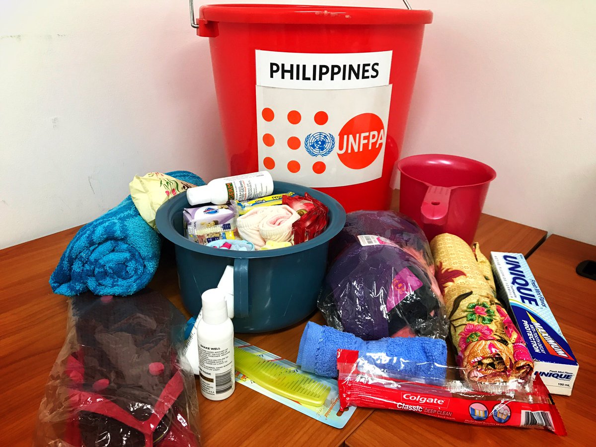 UNFPAAsiaPac's tweet photo. Vital items for the health, safety and dignity of women and girls in emergencies - the @UNFPA dignity kit! #TyphoonNockTen #NinaPH https://t.co/m69vpcXHpZ