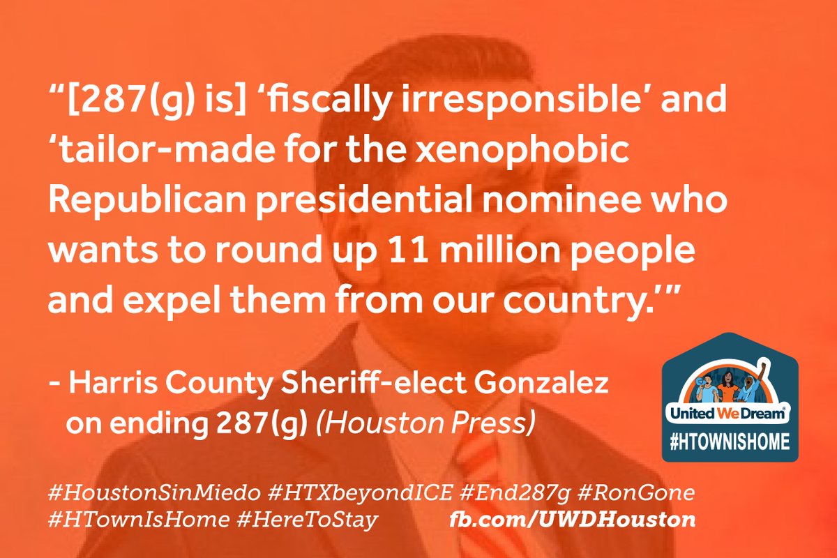 UWDTexas's tweet photo. 1 DAY LEFT until #HoustonSinMiedo #HTXbeyondICE #End287g #RonGone. https://t.co/dPEWZ92i5H #HereToStay #HTownIsHome https://t.co/qOoAB38lxe