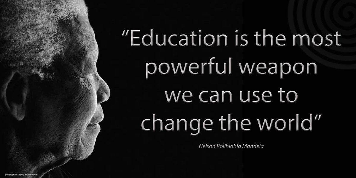 NelsonMandela's tweet image. &quot;Education is the most powerful weapon we can use to change the world&quot; #NelsonMandela #Education
