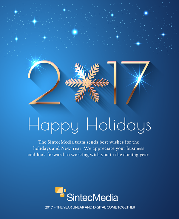 SintecMediaTeam's tweet photo. Happy Holidays from the @SintecMedia team! #holidayseason #greetings #HAPPYNEWYEAR #2017iscoming https://t.co/nTow0O6Yom
