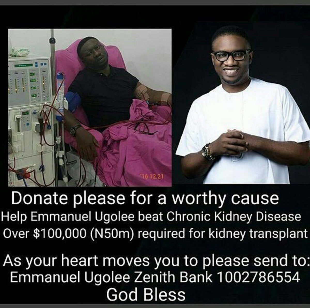 My people!! While we enjoy with family and friends dont forget to give! This man needs us... One love my people! Love to Emma Ugolee. 💔