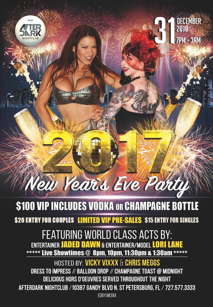 meggs_chris's tweet photo. Live New Years Eve only @4PlayGandy Champagne 🍞, $500 ballon drop &amp; drink specials all night long w/ @JadedDawn @KatieSutra @lovelylorilane https://t.co/DJUhkzWzT9