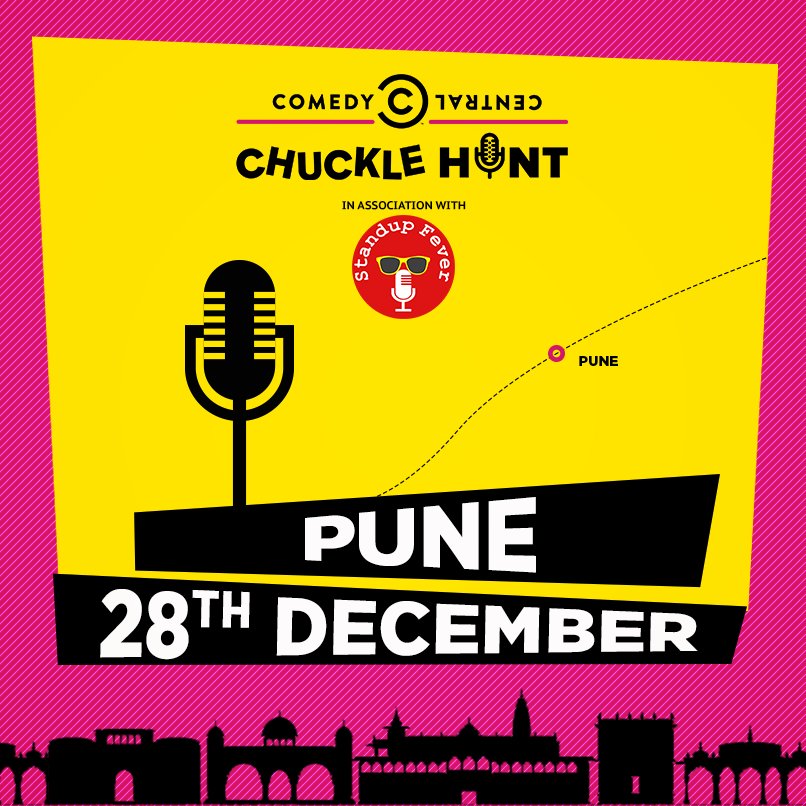 ccchucklefest's tweet photo. Come catch the Chuckle Hunt in association with @StandUpFeverr at @aufside_hotfut on 28th December 2016. Night full of Chuckles awaits you https://t.co/ADFwSrf91t