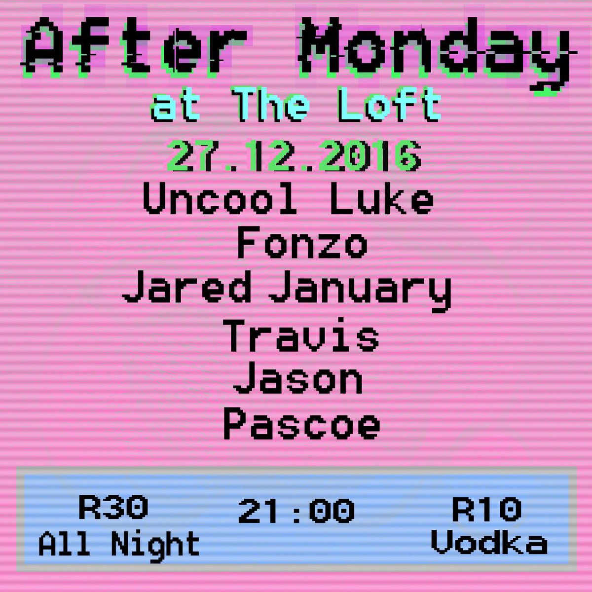 PVSCO_'s tweet photo. Guys plz plz plz , I don't want you to have fomo tomorrow morning, peep that line up, pre the vibes, it's gonna MOER!!!!!!!! #AfterMonday https://t.co/47lepedYsJ