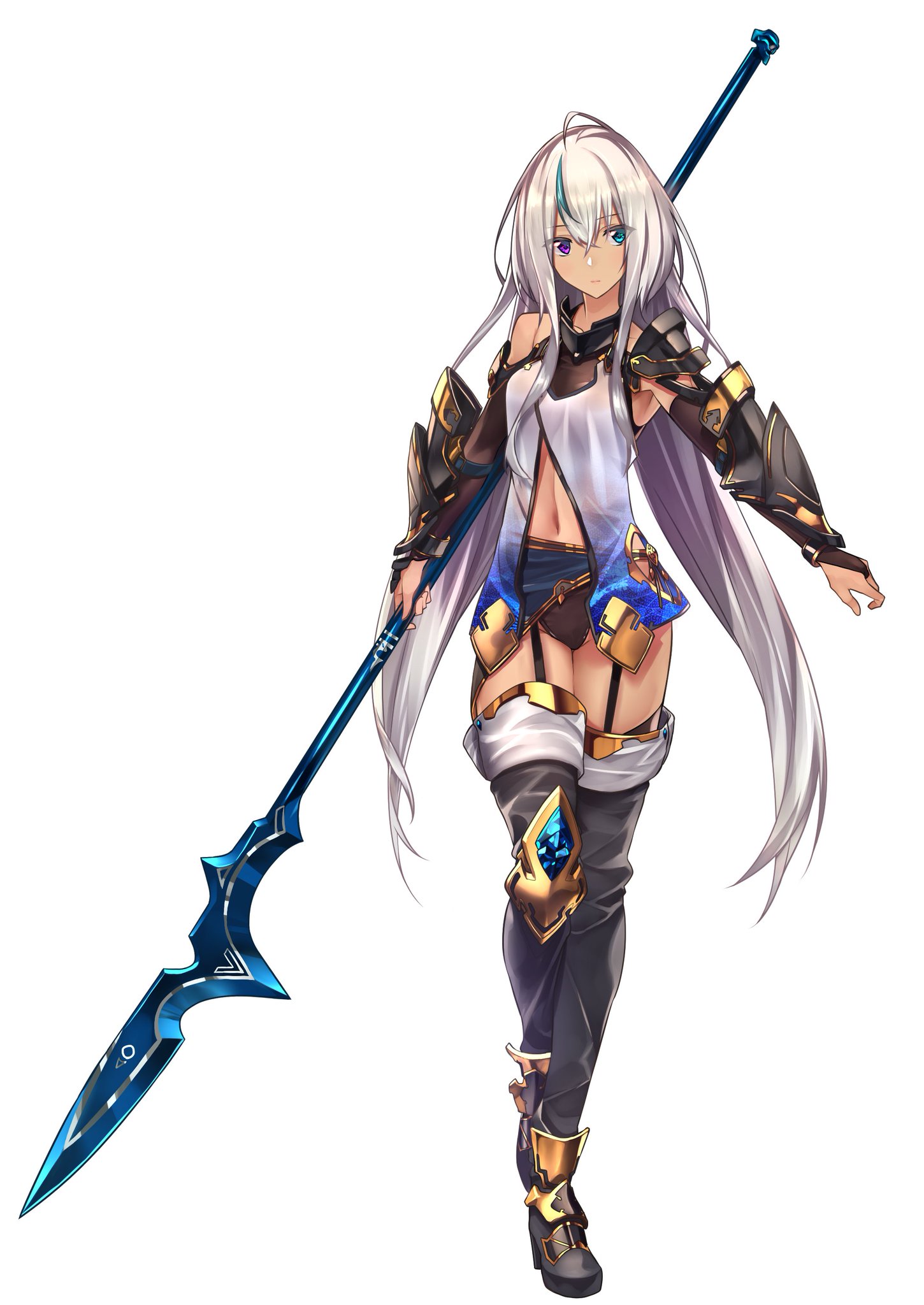 ぼに V Twitter オリジナル 槍使いの褐色銀髪っ子 ぼに V Twitter オリジナル 槍使いの褐色銀髪っ子