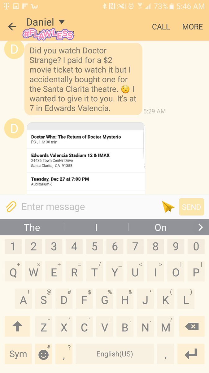 Datkidnikko's tweet photo. Not only was it the wrong theater but the wrong movie! π #OhDaniel https://t.co/xQnzuURbqQ