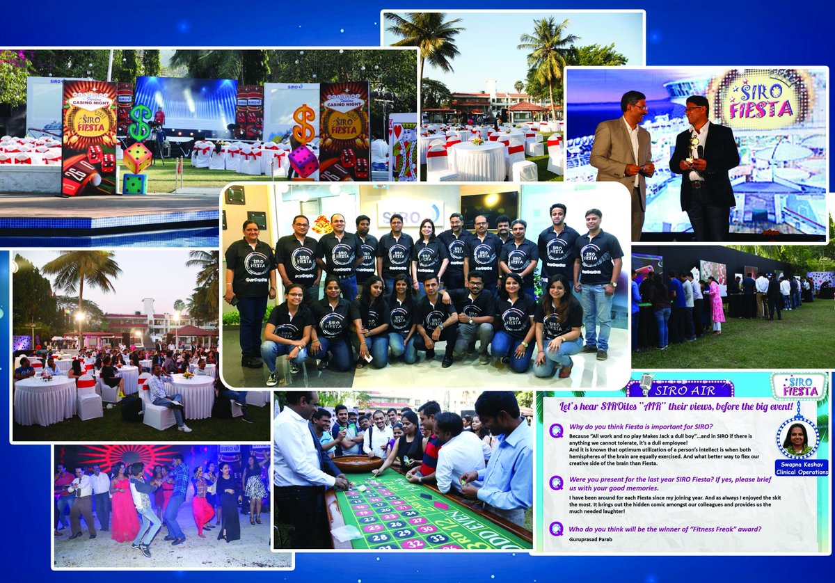 SIROClinpharm's tweet photo. @SIROClinpharm FIESTA – our fun-filled annual event scaled an altogether new level this year! #casinonight #cruise #SIROFiesta #proud #CRO https://t.co/ONhxuncbY7