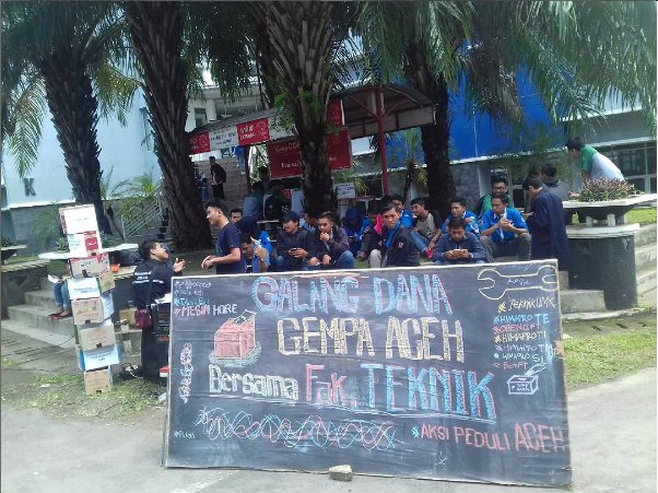 pengalangan dana bencana aceh fakultas teknik  #PeduliGempaAceh #prayforaceh