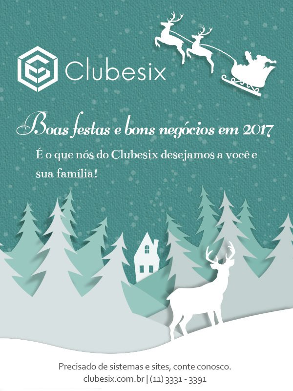 Clubesix's tweet image. A @Clubesix deseja a todos Boas Festas !!! #boasfestas #clubesix #gestaofinanceira #contabilidade #software