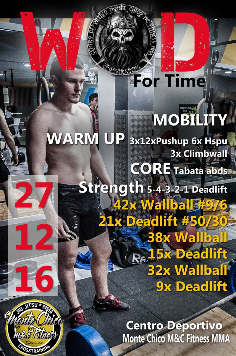 Cdmontechico's tweet photo. #wod #crosstraining #27-12-16 https://t.co/M5fYqeycLg
