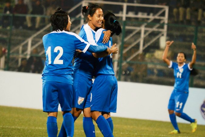 TOISportsNews's tweet photo. #SAFF2016 #INDvAFG
@IndianFootball beat @AfghanistanWnt 5-1 in women's SAFF Championship
https://t.co/D2BYuzT4Gb #BackTheBlue https://t.co/d1V6tEuRk8