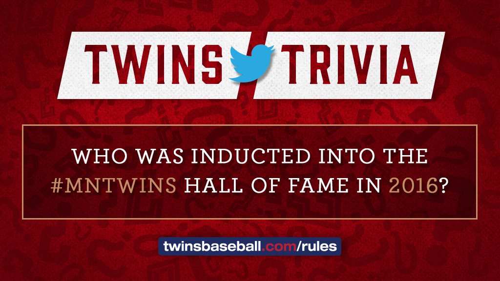 Minnesota Twins On Twitter Answer The Trivia Question Below Using Twinstrivia For A Chance To Win A Mntwins Prize Pack