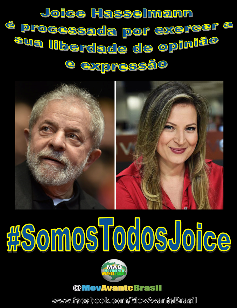Joice se expõe, diz a verdade nua e crua.Usa da sua liberdade de expressão e por isso foi processada.E Por quem? #SomosTodosJoice