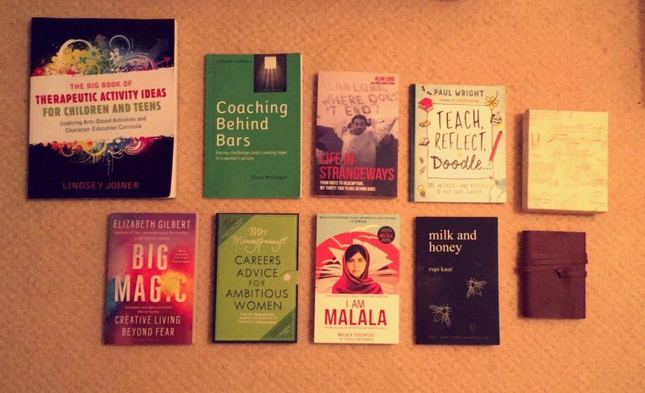Rach_King_'s tweet photo. So excited for all my Christmas reading! My family know me well 😁👌🏽 #EarningOrLearning #BulletJournal https://t.co/A5BQm4Qxyu