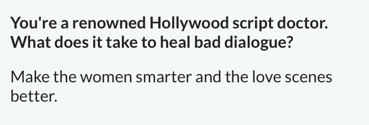 BenMank77's tweet photo. From the same @WebMD Q&amp;A w/ Carrie Fisher, a funny &amp; gifted writer...on fixing bad scripts.  https://t.co/TyLBiEiczE https://t.co/70J9CPtbJw