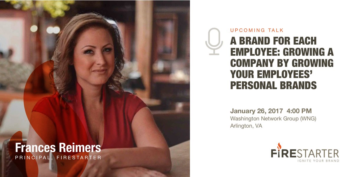 yourfirestarter's tweet photo. Your employees' #brand matters, find out why: 1/26/17 in Arlington @WNGDC #thougtleadership #agencylife   https://t.co/g7BOWRQPdK https://t.co/P2l42OlzxM