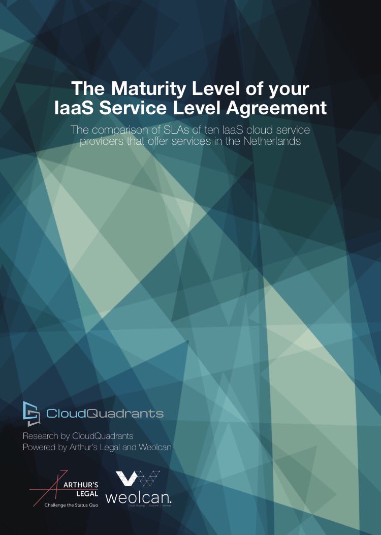 CloudQuadrants's tweet photo. What's the maturity level of your cloud service provider's SLA? We studied it, and you can read &amp; benefit from it: https://t.co/sSf2JR6UMS! https://t.co/aIYzveeJPd