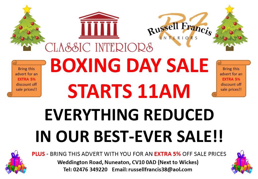 RFClassicInt's tweet image. Sale continues today! If you bring this advert into store you will also receive an extra 5% off the sale price! This is our best EVER sale!