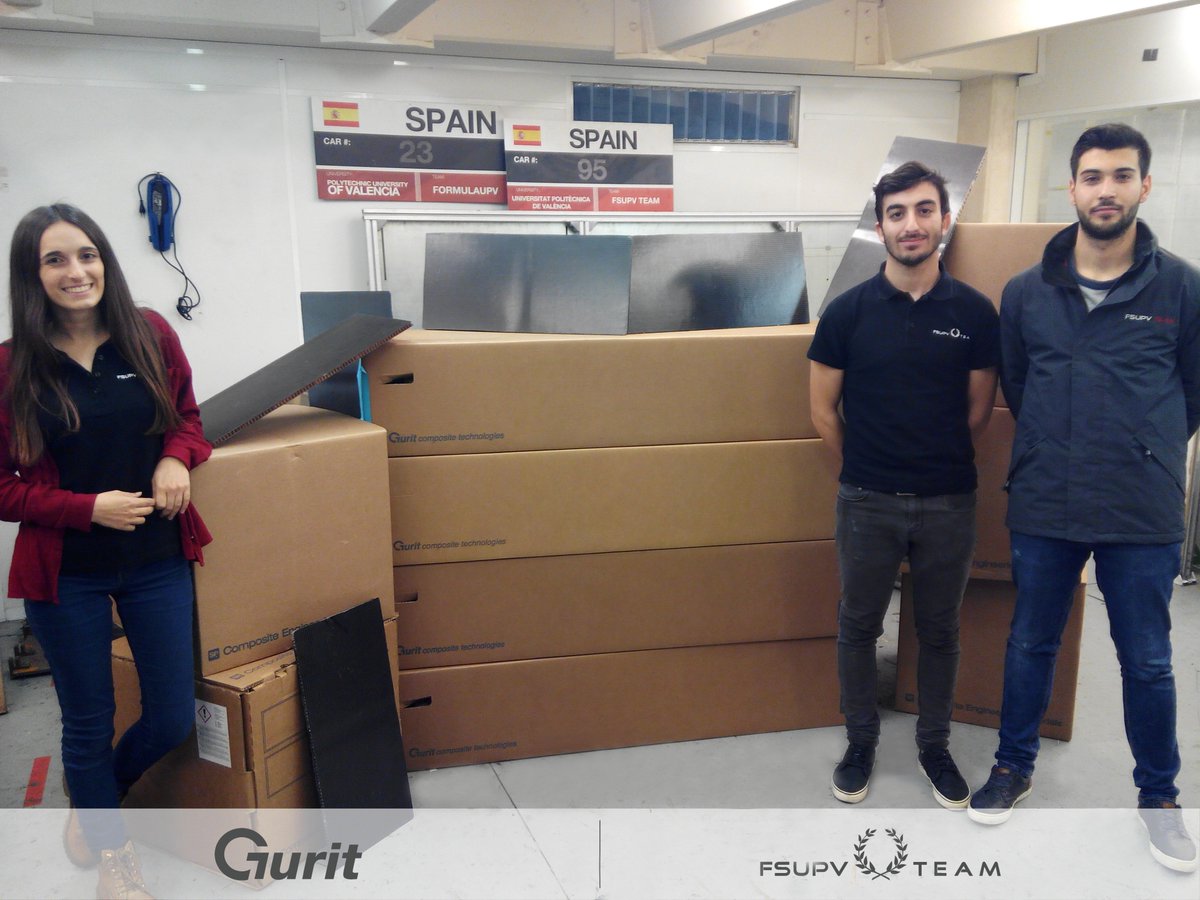 FSUPVteam's tweet photo. La semana pasada fuimos a visitar a nuestro sponsor @GuritGroup. ¡Muchas gracias por la fibra de carbono, es clave para fabricar el FSUPV04! https://t.co/jRyt7BEoeE