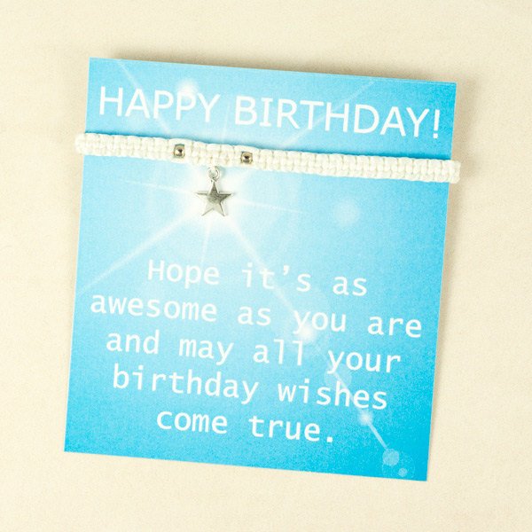 WORDSwithCHARM's tweet photo. Birthday Gift Card - STAR Charm Bracelet - Macrame Bracelet - Happy… https://t.co/XXNPWhdtds #Craftbuzz #CircleCharm https://t.co/Lmtmg9pR0C