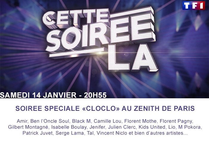 Cette Soirée Là - Zénith de Paris - Samedi 14 Janvier 2017 - 20h55 - TF1 C0sX0ehW8AELHaZ