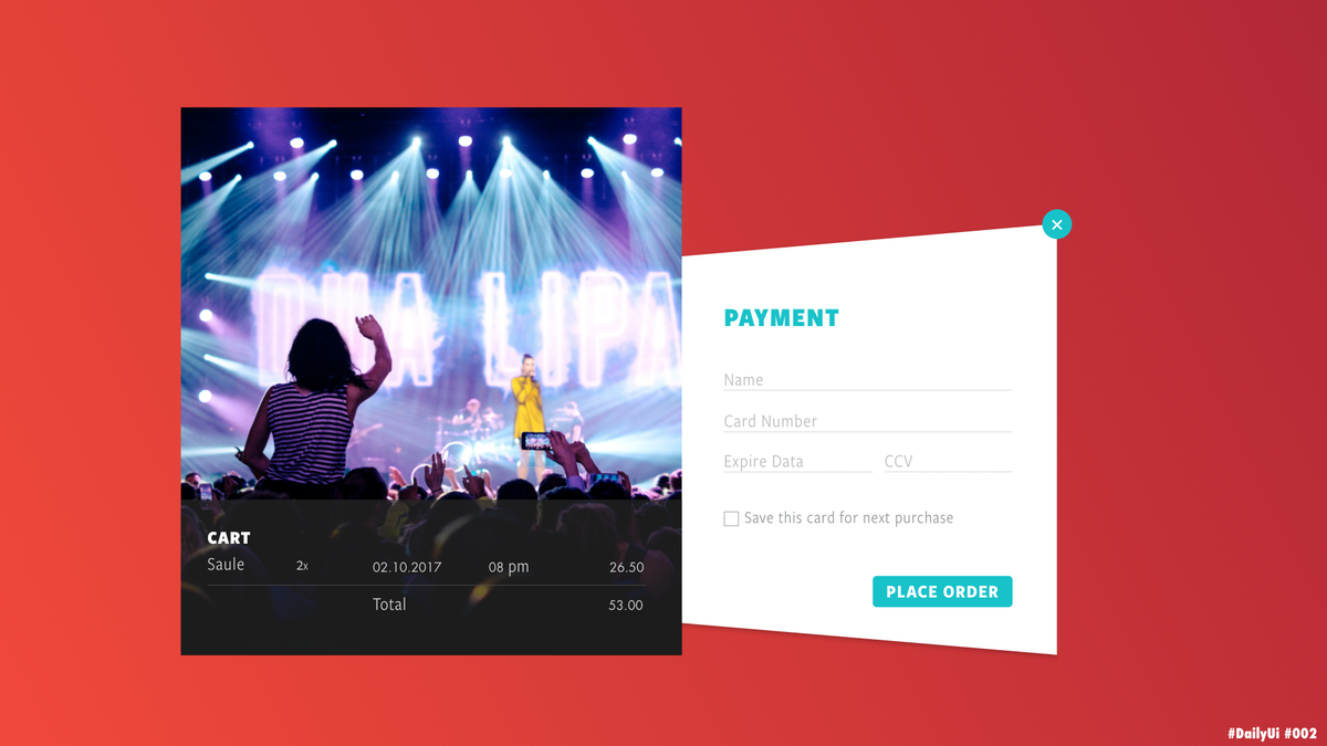 JMorrens's tweet photo. #dailyui #002 #CreditCardCheckout https://t.co/DxRXuFifvI