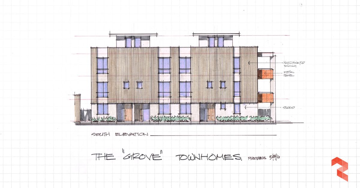 Check out this awesome drawing of the upcoming Grove Townhomes. To see some of our completed projects please visit » buff.ly/2hpXcfM